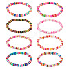 8Pcs Handmade Polymer Clay Heishi Beads Beaded Bracelet Sets BJEW-TAC0030-2
