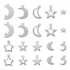 60Pcs 10 Style 304 Stainless Steel Pendants STAS-FS0001-14P-2
