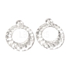 Transparent Acrylic Pendants TACR-G048-19-1