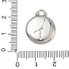 12 Constellations 304 Stainless Steel Pendants STAS-F354-01P-03-3