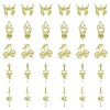 40Pcs 5 Style Alloy Pendants FIND-DC0003-17-1