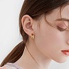 Clear Cubic Zirconia Moon Star Heart Stud Earrings JE940A-7