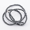 Non-magnetic Synthetic Hematite Faceted Round Beads Strands G-N0014-3mm-24-2