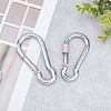 2Pcs 2 Style 304 Stainless Steel Rock Climbing Carabiners STAS-UN0020-68P-4