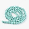 Electroplate Opaque Solid Color Glass Beads Strands X-EGLA-A034-P4mm-L15-2