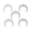 201 Stainless Steel 2-Loop Link Charms X-STAS-N090-LA039-P-3