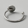 10Pcs 304 Stainless Steel Open Cuff Rings Findings DIY-WH0410-55P-3
