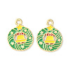 Christmas Alloy Enamel Pendants ENAM-D047-17G-01-2