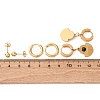 304 Stainless Steel Fan Stud & Hoop Earrring Set for Women LS-EJEW-U063-04G-2
