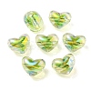 Two Tone UV Plating Transparent Acrylic European Beads OACR-F004-06I-1