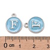 Platinum Plated Alloy Enamel Charms ENAM-S118-04F-P-3