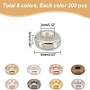 1600Pcs 8 Colors CCB Plastic Beads KY-AR0001-33-2