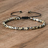 Natural Dalmatian Jasper Beaded Braided Bracelets QH4784-23-1