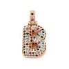 Brass Micro Pave Cubic Zirconia Pendants KK-C076-29B-G02-1