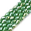 Opaque Solid Color Electroplate Glass Beads Strands LS-EGLA-N013-P4mm-B04-1