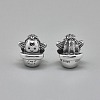 925 Sterling Silver European Beads STER-I019-03AS-2