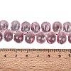 Baking Paint Transparent Glass Beads Strands GL-N005-02A-D03-4