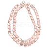 Electroplate Transparent Column Glass Beads Strands EGLA-A043-02-AB06-2