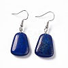 Natural Lapis Lazuli Trapezoid Dangle Earrings EJEW-D188-02P-08-1