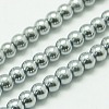 Non-magnetic Synthetic Hematite Beads Strands G-K015-2mm-02-1