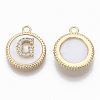 Brass Micro Pave Cubic Zirconia Pendants KK-T062-04G-NF-2