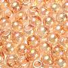 UV Plating Rainbow Iridescent Acrylic Beads OACR-G012-04B-3