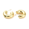 Brass C-shape Stud Earrings EJEW-A072-17LG-2