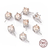 Rhodium Plated 925 Sterling Silver Peg Bails STER-D035-47P-02-4