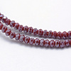 Electroplate Opaque Glass Beads Strands X-EGLA-J144-PL-B04-3