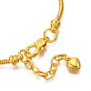 Brass European Style Bracelet Making MAK-R011-03G-3
