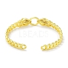 Snake Brass Micro Pave Clear Cubic Zirconia Cuff Bangles for Women BJEW-Z061-19G-3
