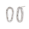 304 Stainless Steel Twist Oval Stud Earrings for Women EJEW-N016-020P-2