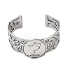 Constellation Alloy Open Cuff Bangles for Women Men BJEW-C064-01AS-10-2