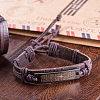 Unisex Trendy Leather Cord Bracelets BJEW-BB15547-A-6