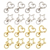 20Pcs 4 Styles Heart/Star Alloy Swivel Clasps FIND-YW0005-60-1