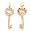 Brass Micro Pave Clear Cubic Zirconia Beads Pendants ZIRC-M114-11G-2