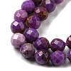 Natural Lepidolite/Purple Mica Stone Beads Strands G-C052-06-4
