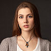 Alloy Owl Pendant Necklace & Beaded Stretch Bracelets SJEW-FI0001-06-4