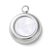 304 Stainless Steel Acrylic Pendants STAS-M091-02A-P-1
