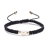 Natural Pearl Braided Bead Bracelets Set BJEW-JB07474-2