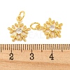 Rack Plating Brass Micro Pave Clear Cubic Zirconia Pendants KK-B093-04B-G-3