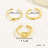 3Pcs 3 Styles Brass Knot Open Cuff Toe Rings for Daily GY1534-6