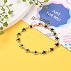 Alloy Enamel Star Link Chain Bracelets & Necklaces Jewelry Sets SJEW-JS01140-11