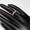 Classic Heart Real 18K Gold Plated Brass Cubic Zirconia Finger Rings RJEW-BB05357-7G-5