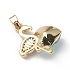 Real 18K Gold Plated Rack Plating Brass Micro Pave Clear Cubic Zirconia Pendants KK-C015-33G-03-3