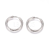 Tarnish Resistant 304 Stainless Steel Huggie Hoop Earrings EJEW-G272-02-16mm-P-1