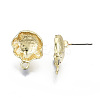 Rack Plating Alloy Stud Earring Findings PALLOY-N155-60-NR-3