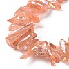 Natural Quartz Crystal Points Beads Strands G-K181-B23-3