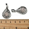 Natural Rose Quartz Pendants G-Q158-05P-19-3