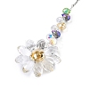 Glass Flower Hanging Suncatchers HJEW-C009-01E-3